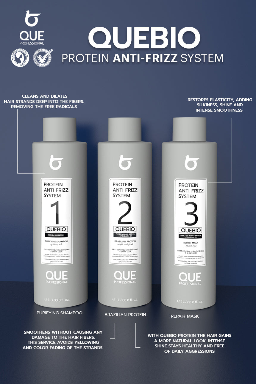 QUEBIO Protein Anti Frizz System Professional Kit
