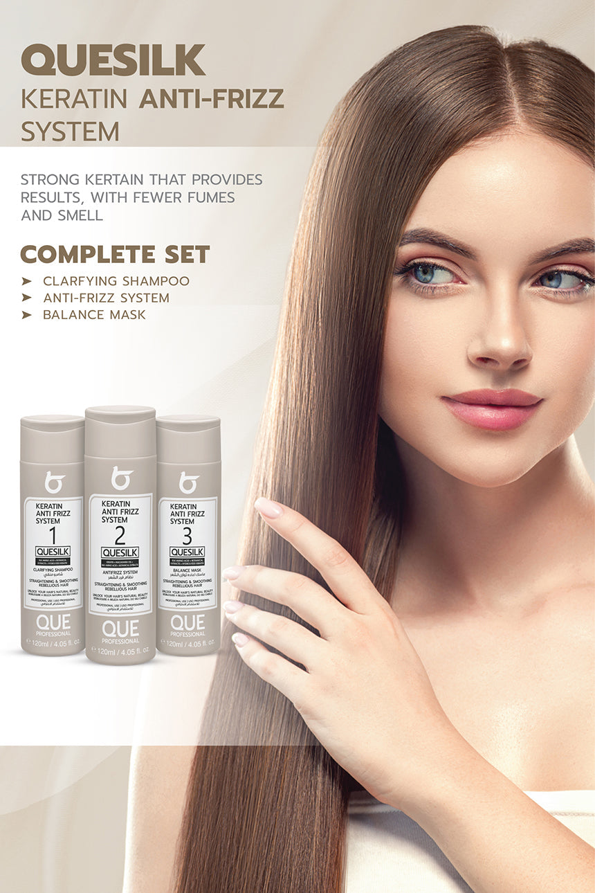 QUESILK KERATIN ANTI FRIZZ SYSTEM MINI KIT 120ML